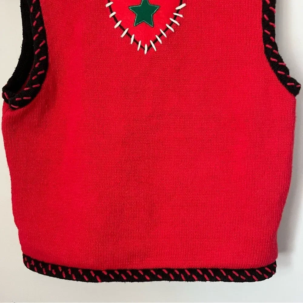 Designers Originals Studio Vintage 1990s Christmas Holiday Sweater Vest Size S